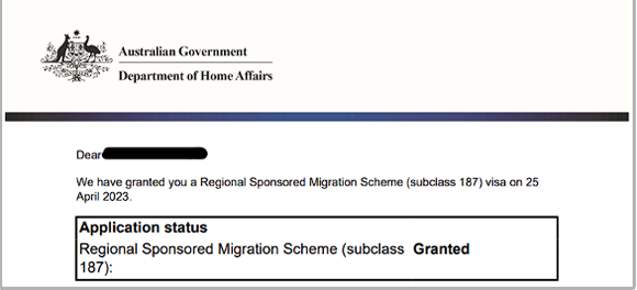 sponsored migration subclass 187